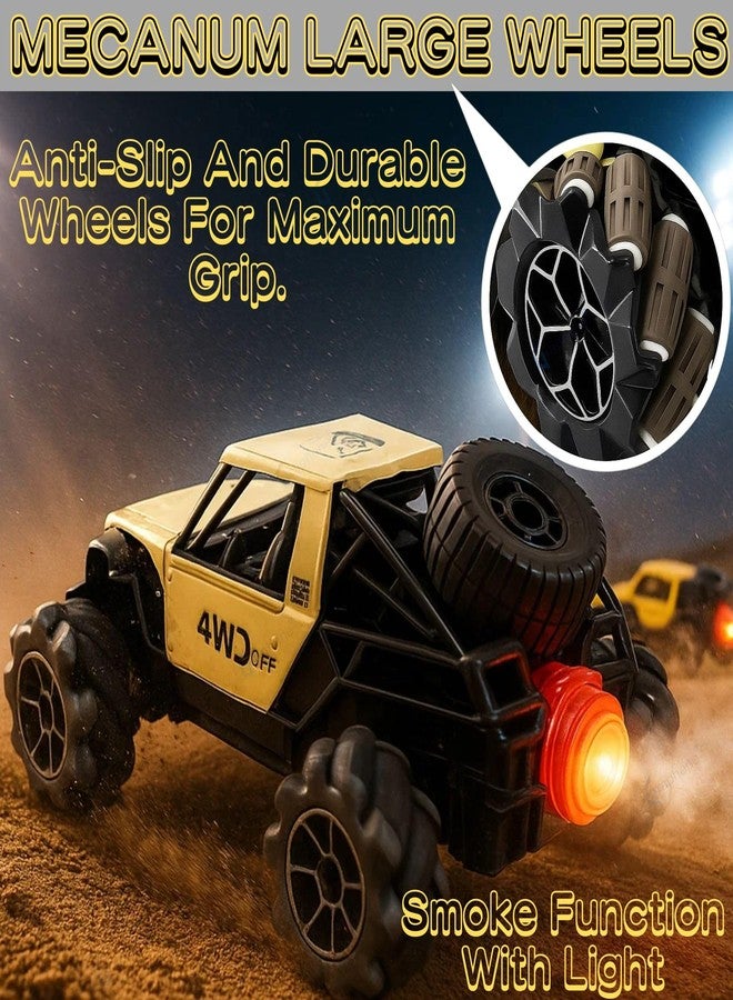 GRAPHENE RC 4WD All Terrain Remote Control Drift Car for Kids 4x4 Off Road Rock Crawler Stunt Mist Smoke Effect Toys Metal Climbing Vehicle High Speed Rechargeable Racing Truck Adult Boy Girl - Image 3